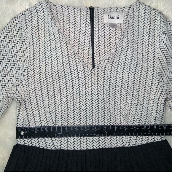 Sz Medium Black and White Ganni Anthropologie Dress - Picture 14 of 14